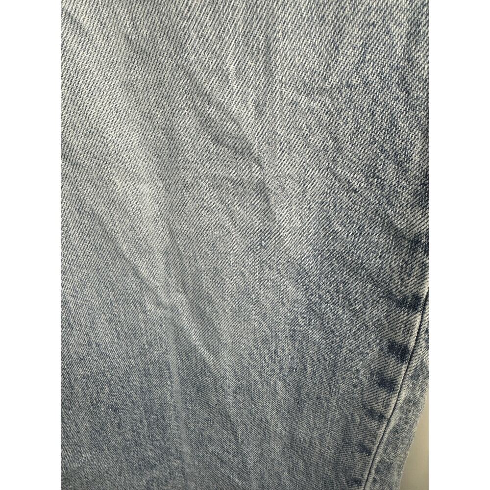 Reformation Wilder High Rise Wide Leg Cropped Jeans Raw Hem Rigid Denim Size 28 - Picture 9 of 14